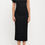 Thumbnail: Textured Cowl neck Midi Bodycon Ruched Dress