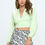 Thumbnail: V neck Long Sleeve Crop Top