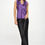Thumbnail: Silky Satin Vibrant V neck Sleeveless Top