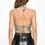 Thumbnail: Satin Cowl Neck Backless Top