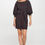 Thumbnail: Plaid Knit Round neck 3/4 Sleeve Dress with Tie