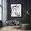 Thumbnail: Horse  Line Art Balck white Canvas Art Print