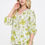 Thumbnail: Floral Print V neck 3/4 Sleeve Top