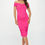 Thumbnail: Solid Off Shoulder Midi Bodycon Dress with Ruched Detail