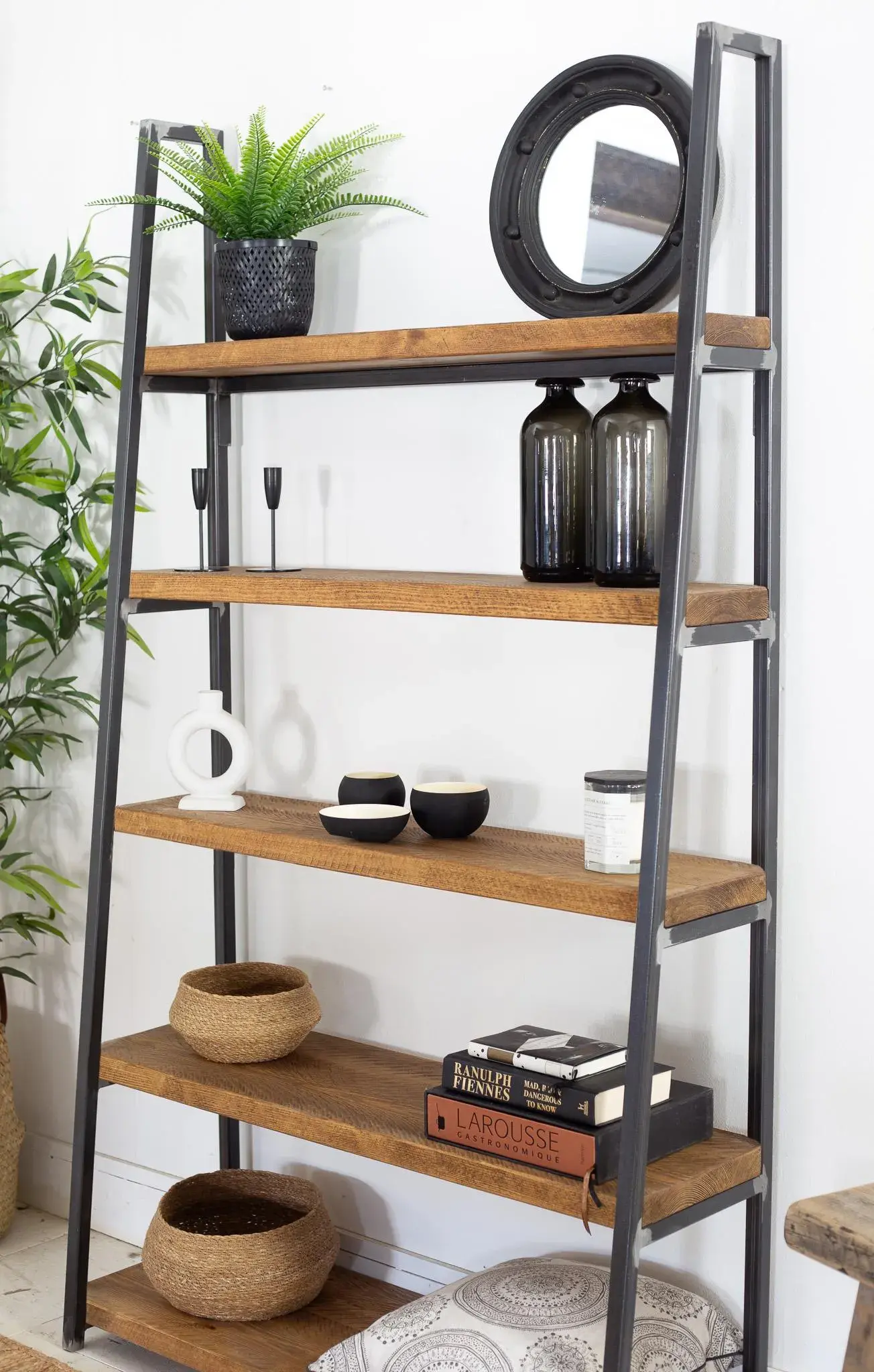 Handmade Ladder Style Shelving Unit