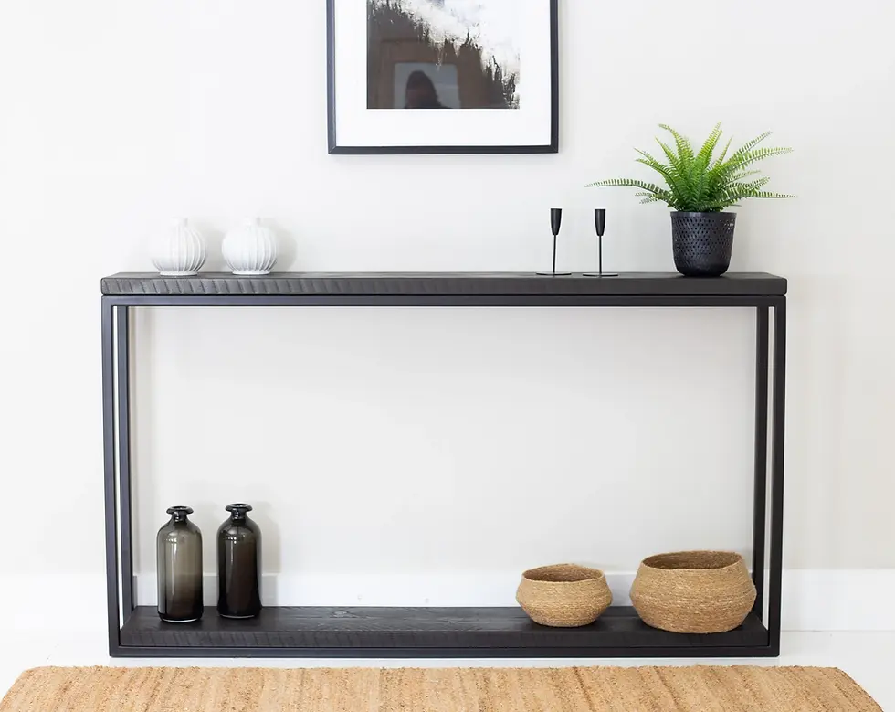 Thumbnail: Industrial Black Console Table