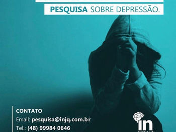 InJQ busca voluntários para pesquisa sobre depressão.