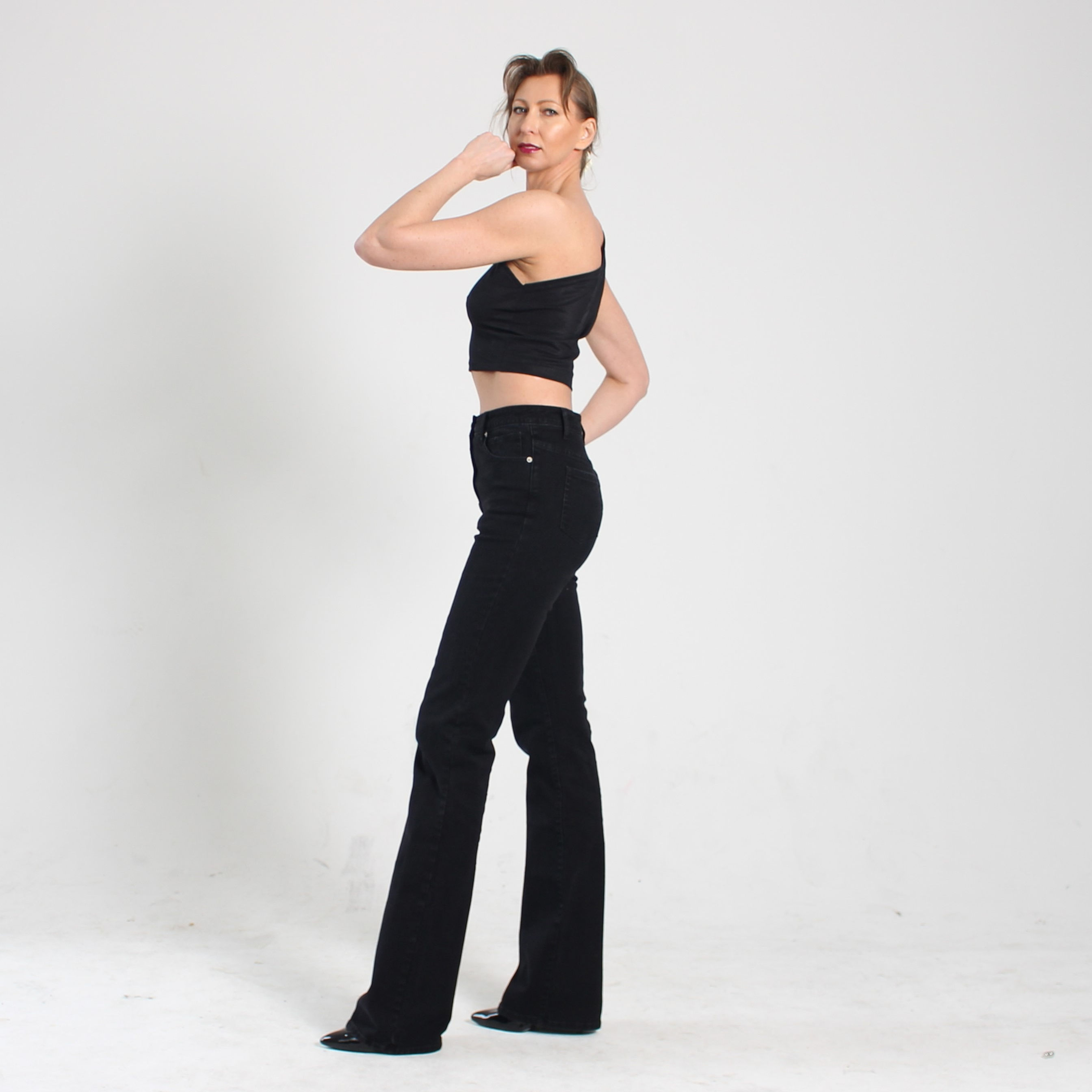 High Waisted Black Jeans