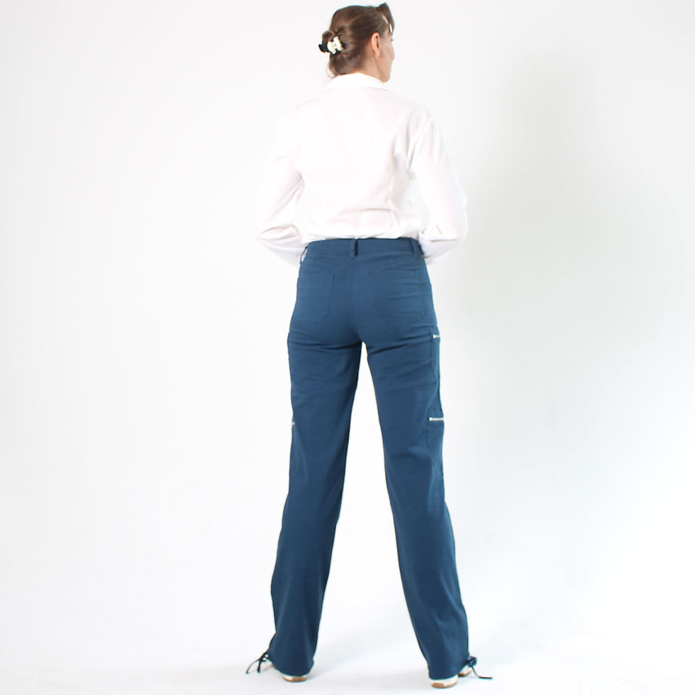 Thumbnail: Cargo Pants Zipped Pockets Blue