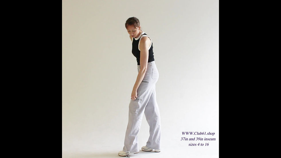 Thumbnail: Cargo Pants Zipped Pockets Light Gray
