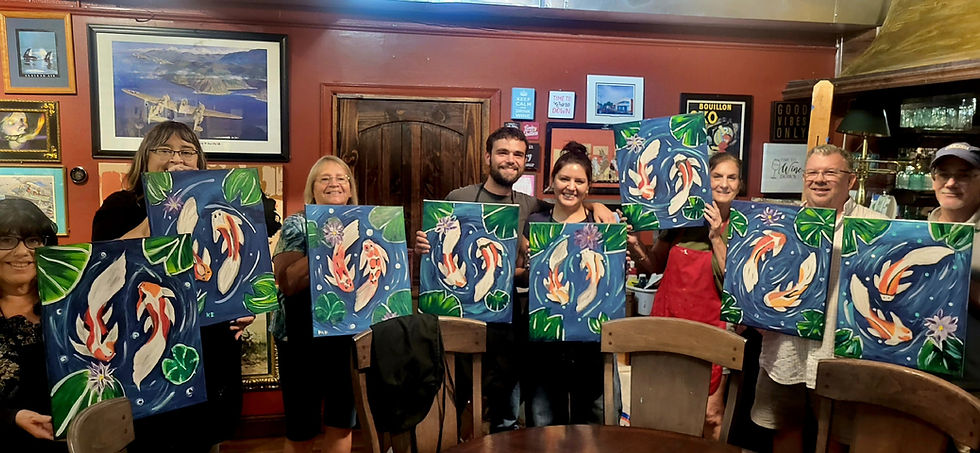 PAINT AND SIP KOI FISH