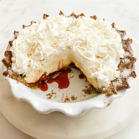 Roasted Strawberry Buttermilk Pie