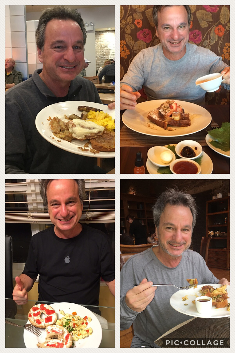 Brad eating so many breakfsts