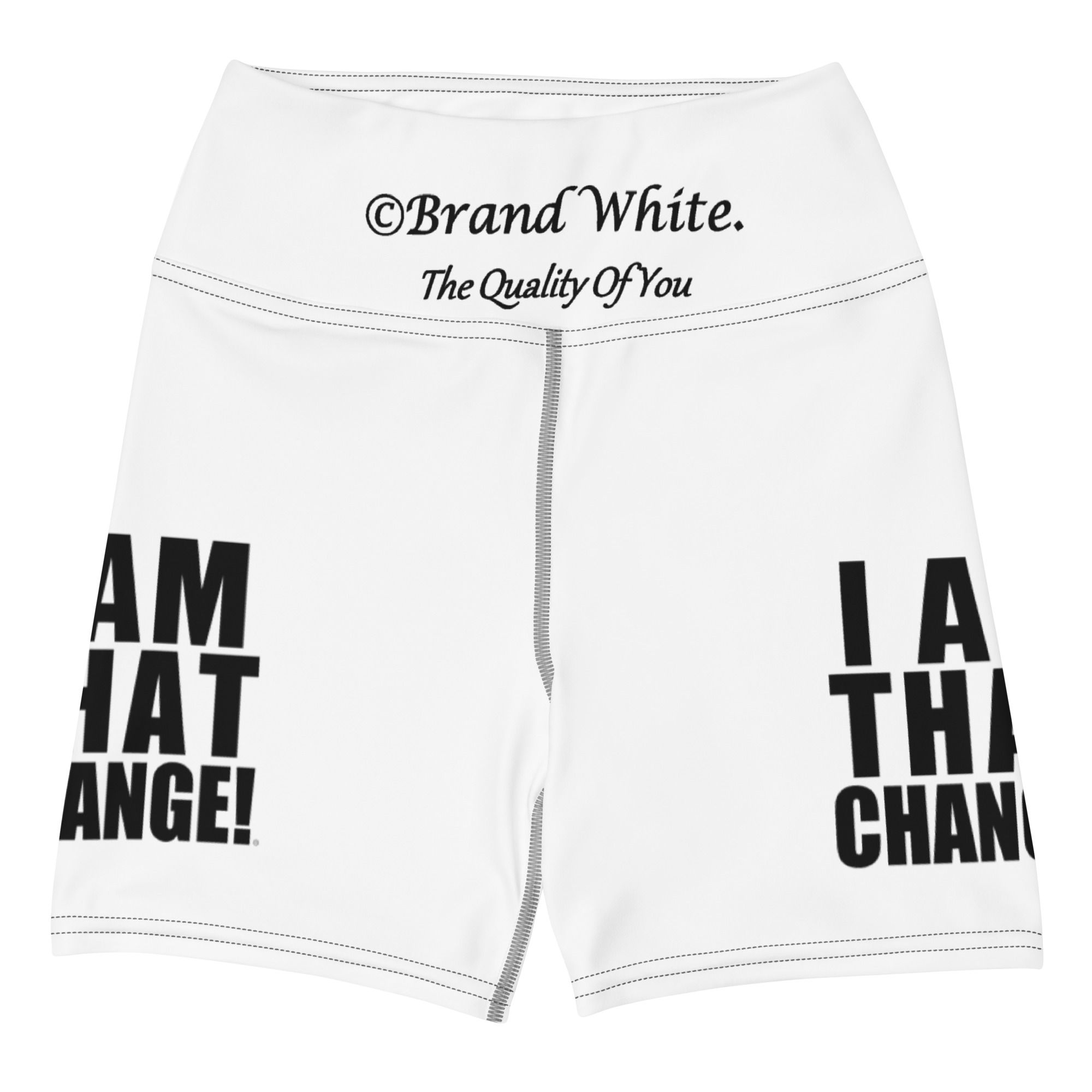 IATC White & Black Yoga Shorts