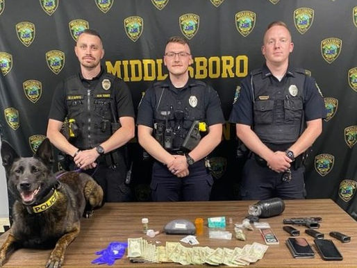 Middlesboro man stopped for no registration leading to multiple drug trafficking offenses