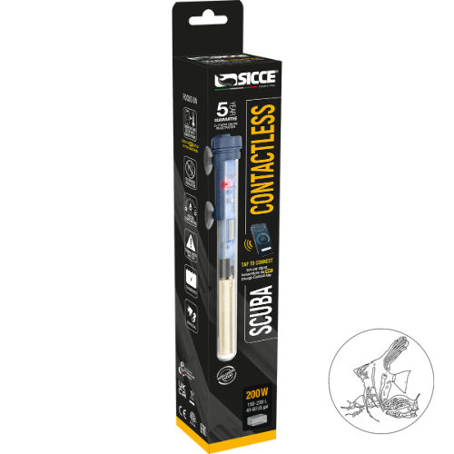 Thumbnail: SICCE SCUBA 200 W - aquarium verwarmer controle via app