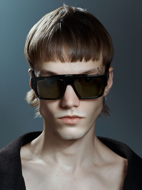 modelo masculino óculos gucci fashion