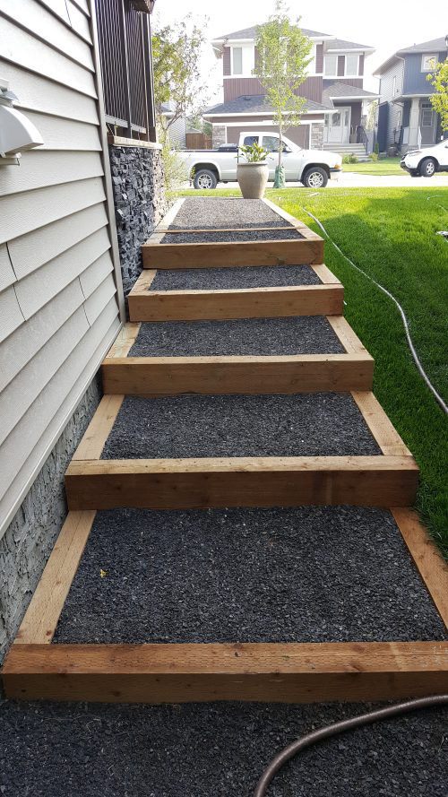 Exterior garden steps