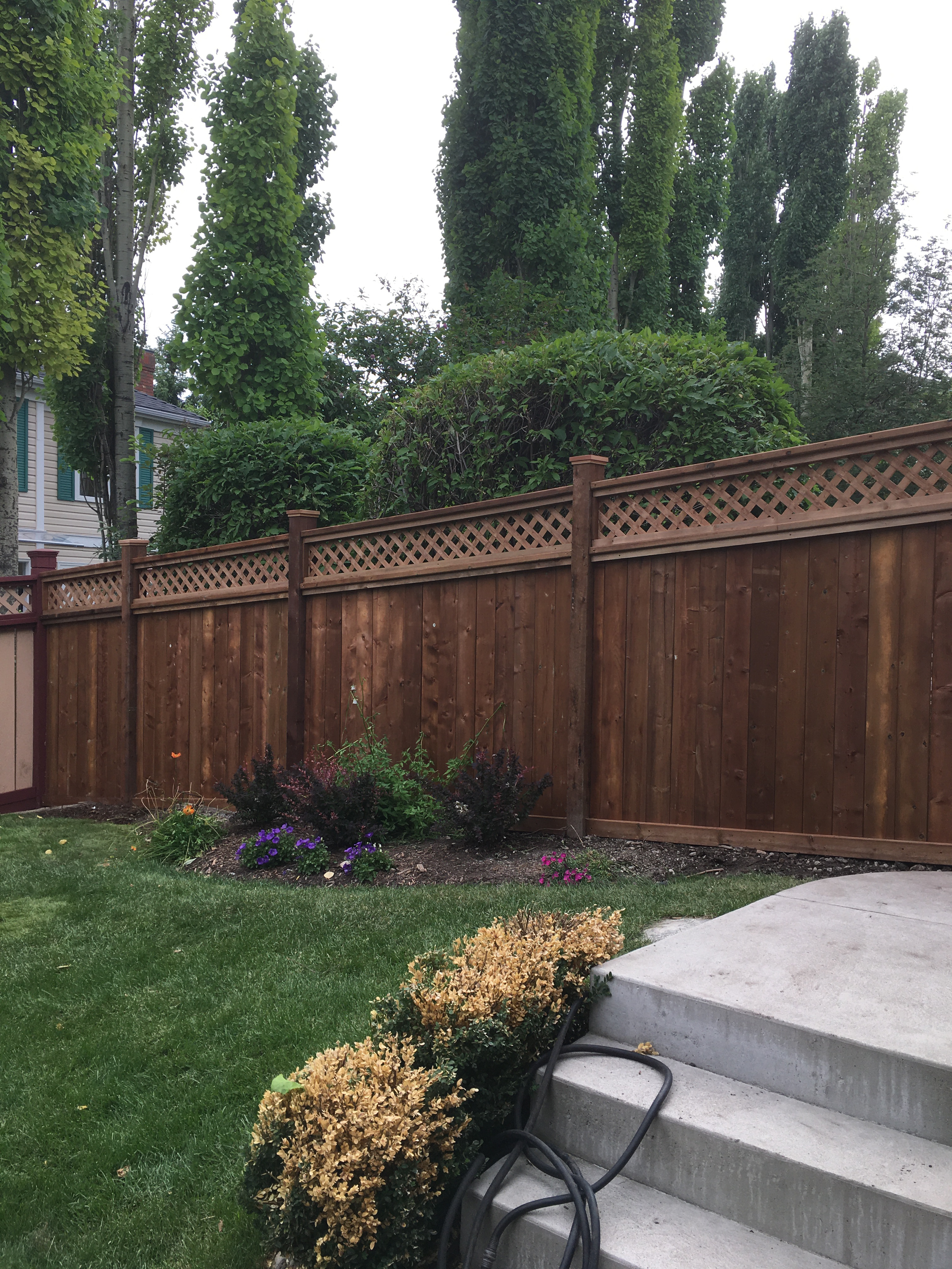 Garden border and privacy fence