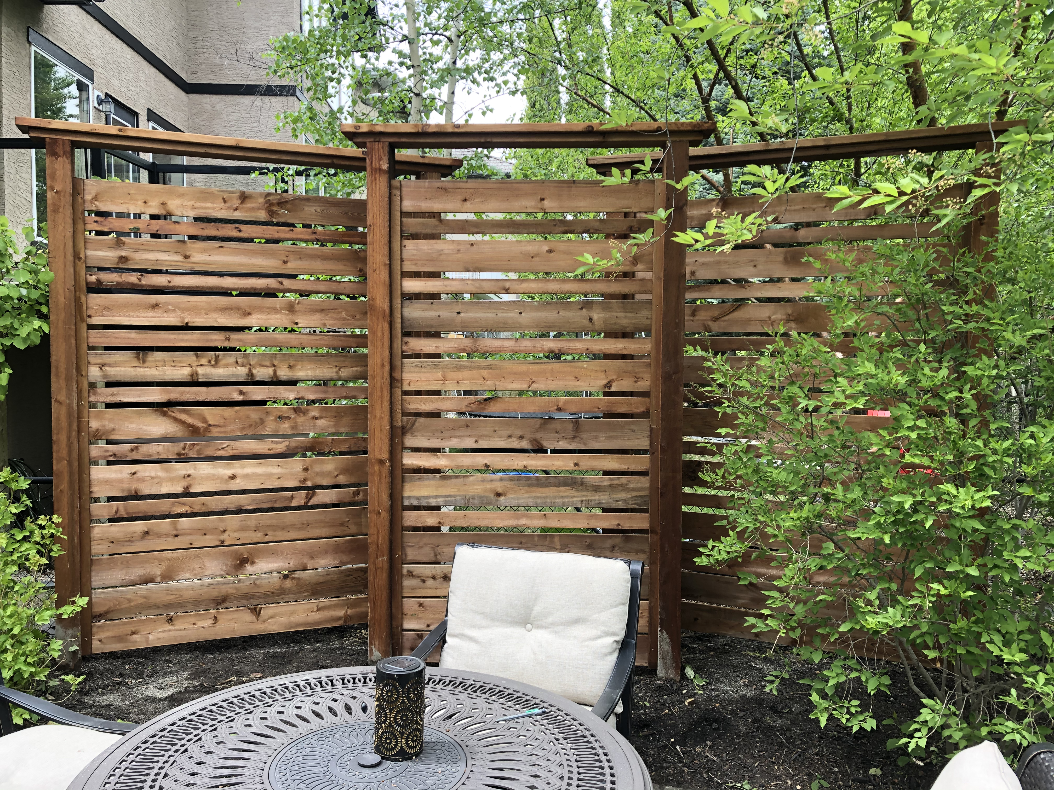 Timber garden privacy screens