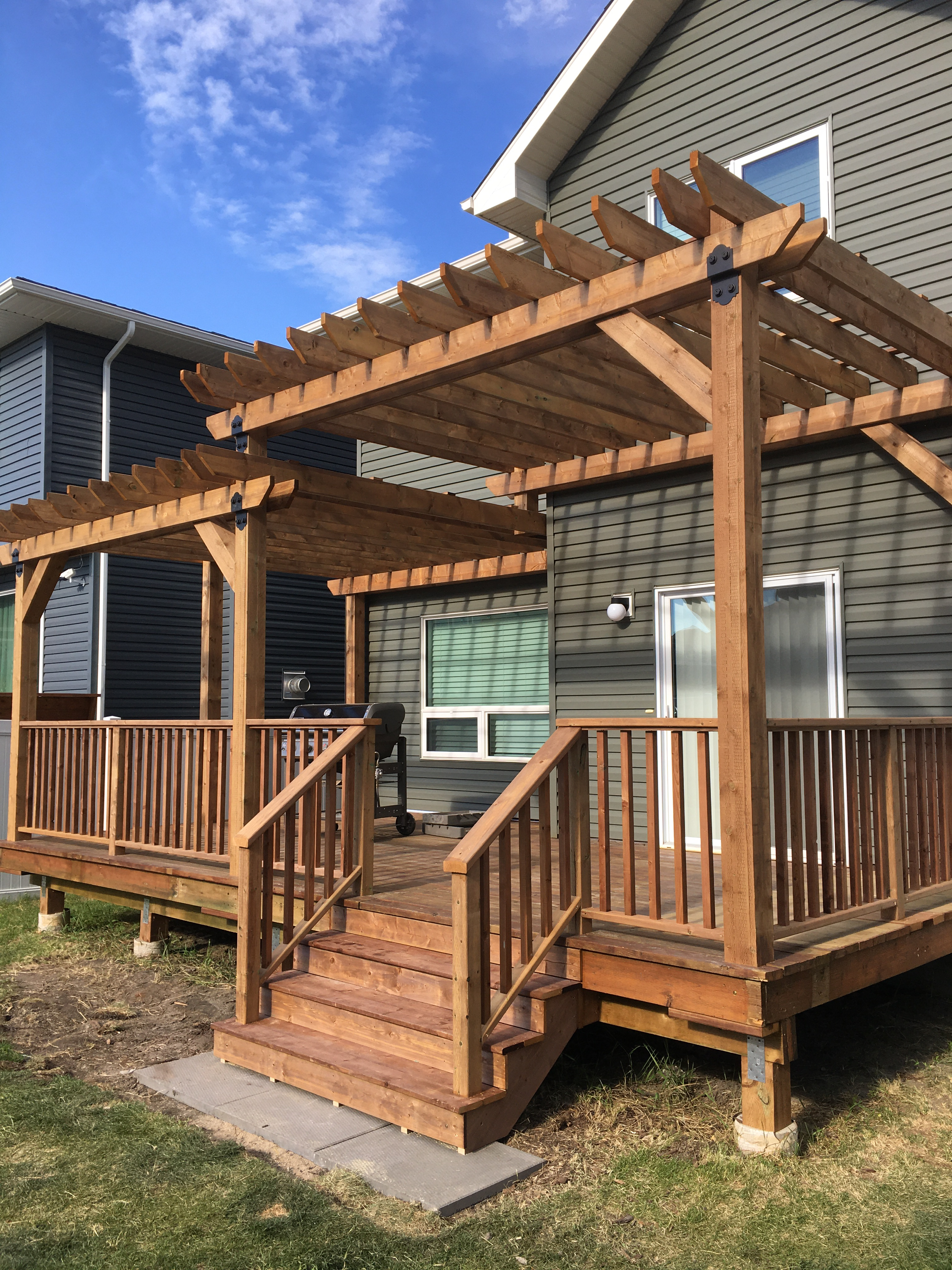 Timber deck and pergola