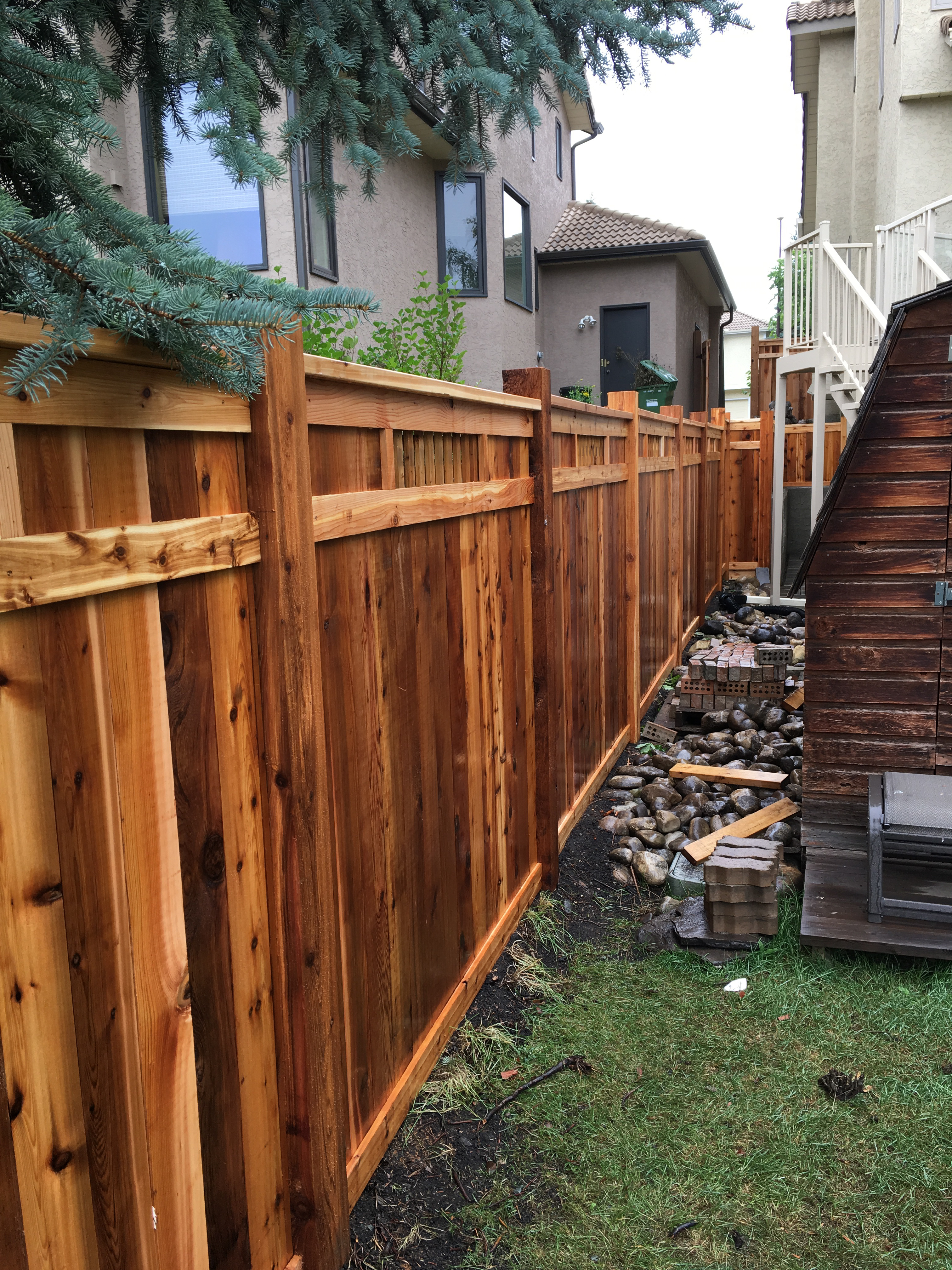 Timber fence construction