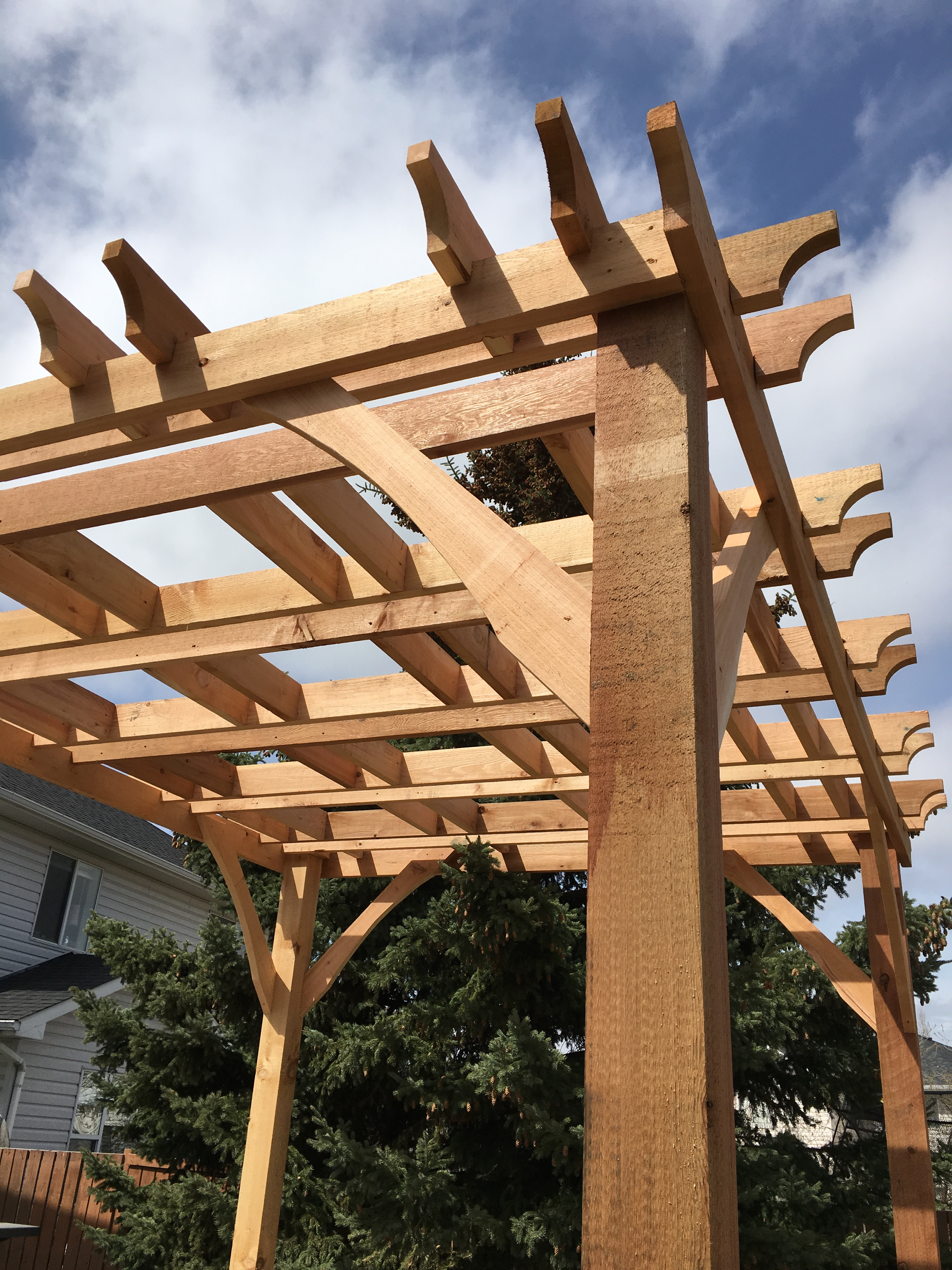 Pergola beam and rafter details