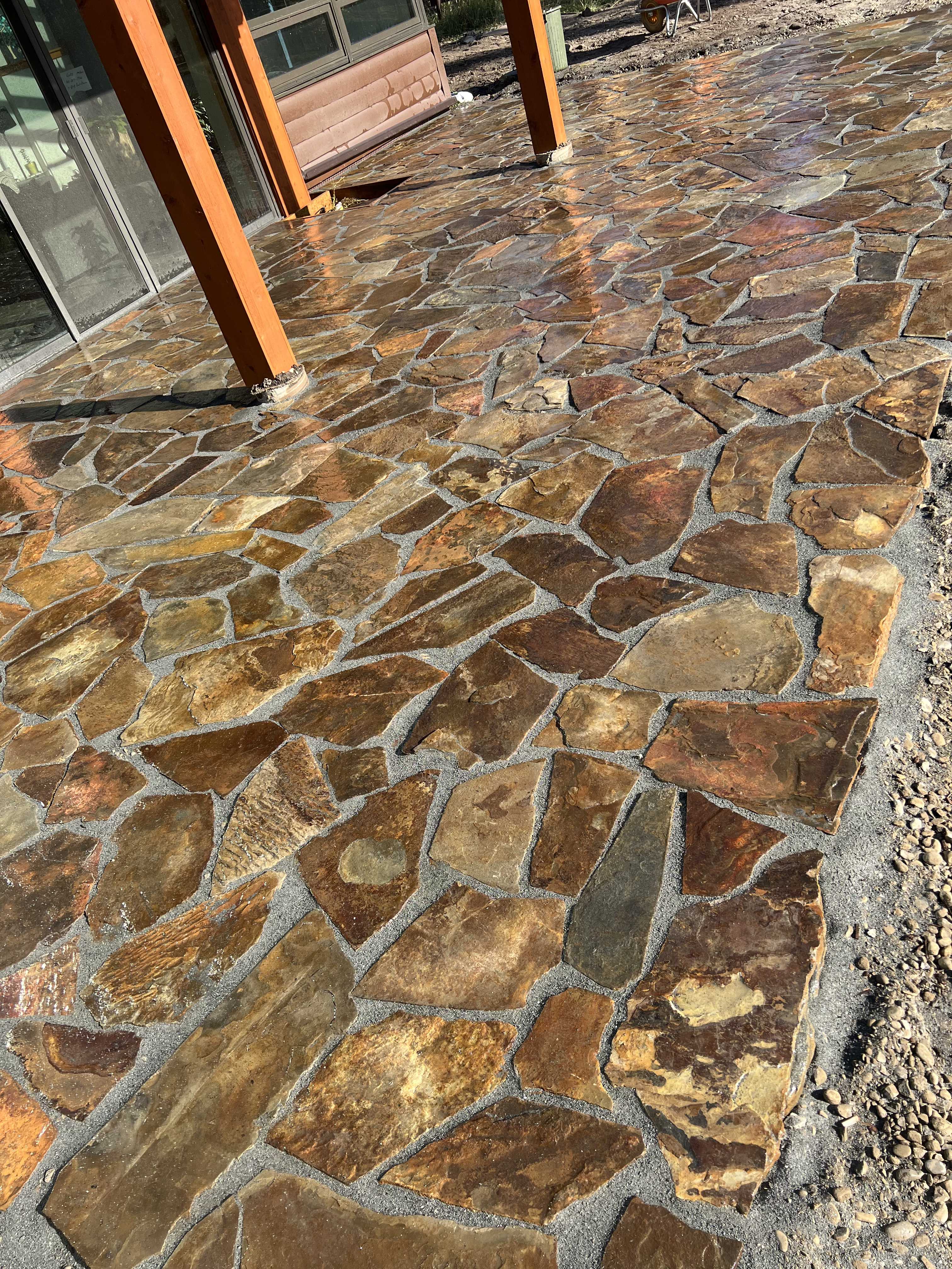 Natural stone patio