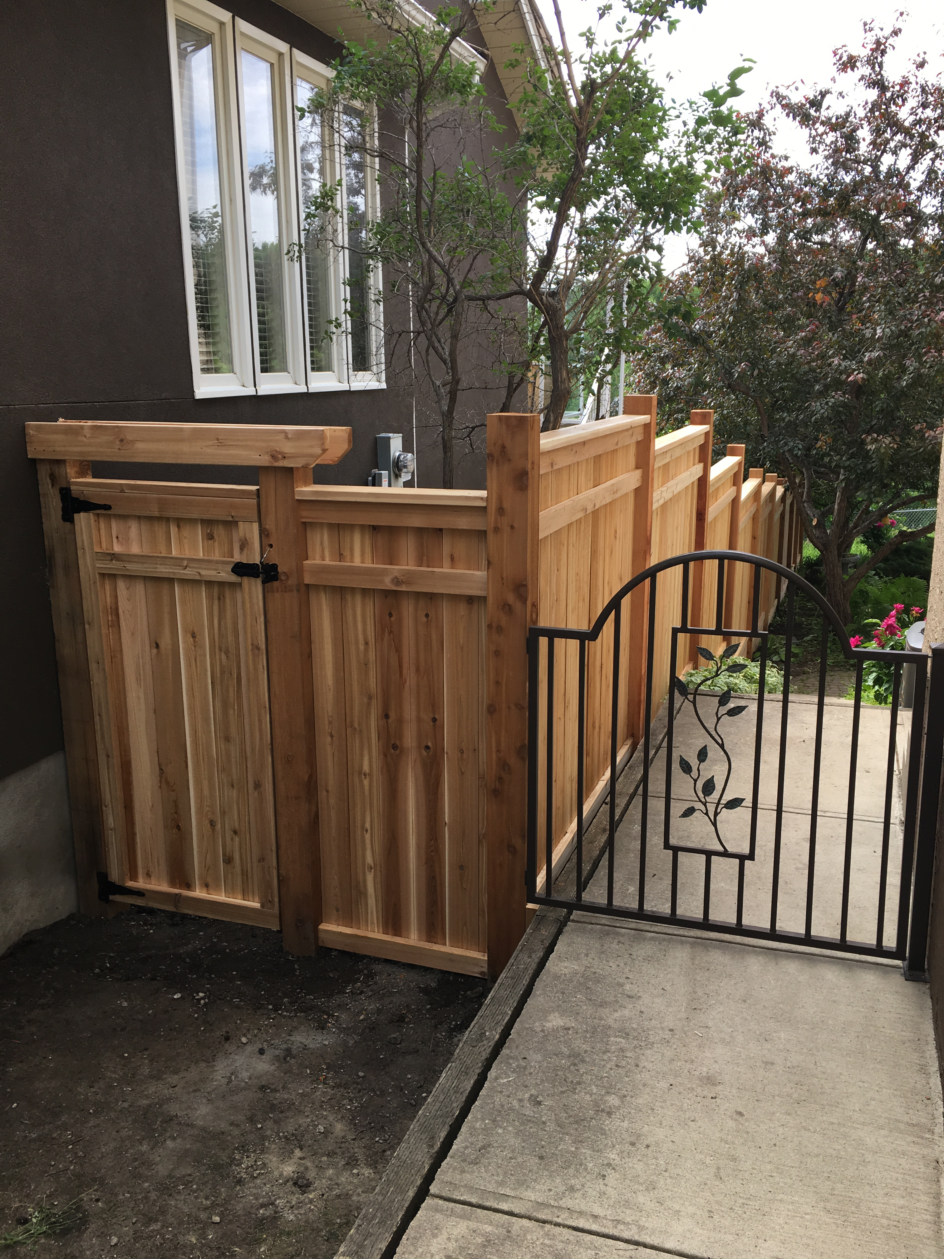 Garden gate and timber fencing