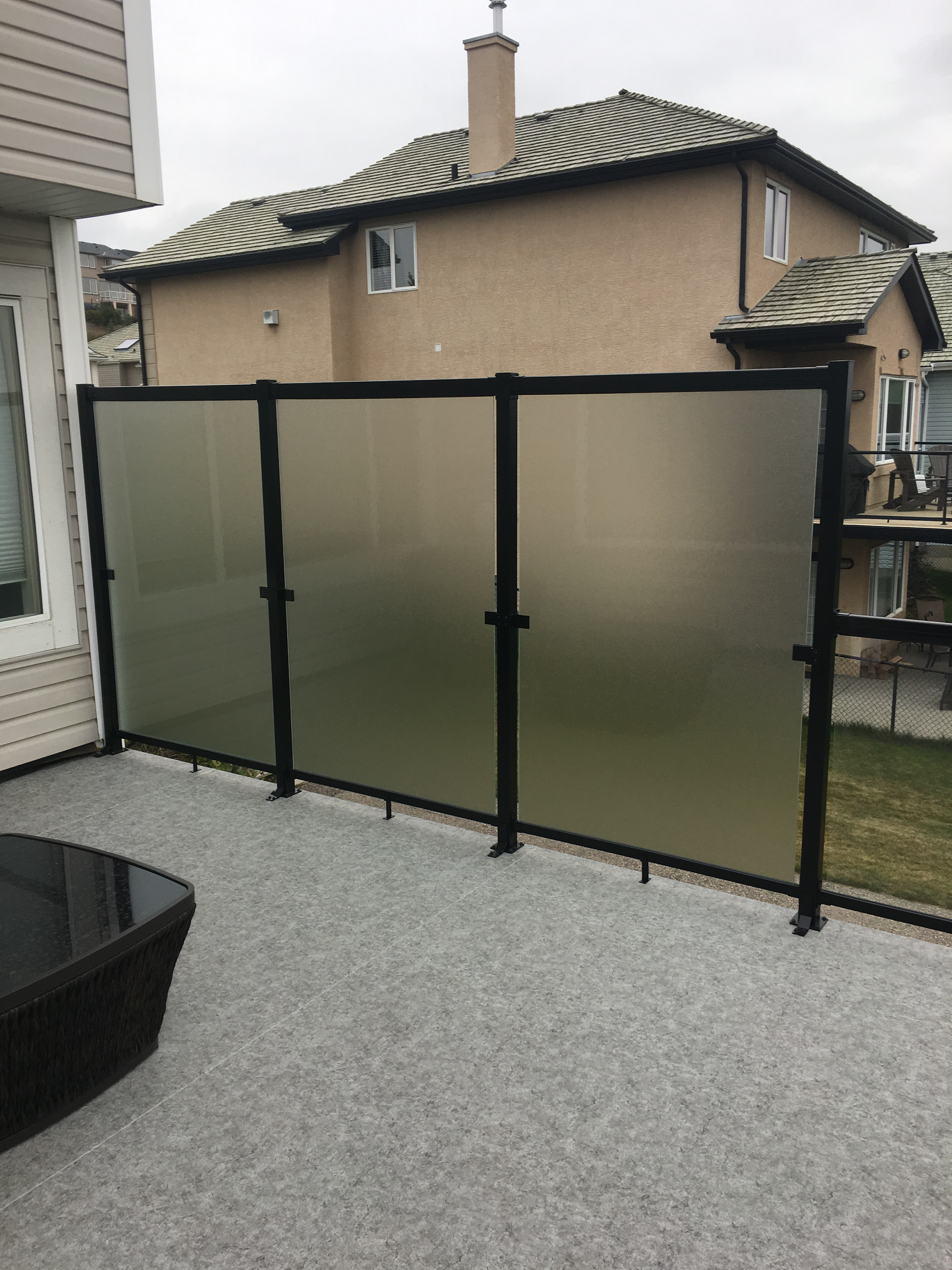 Privacy panels and landscape finish