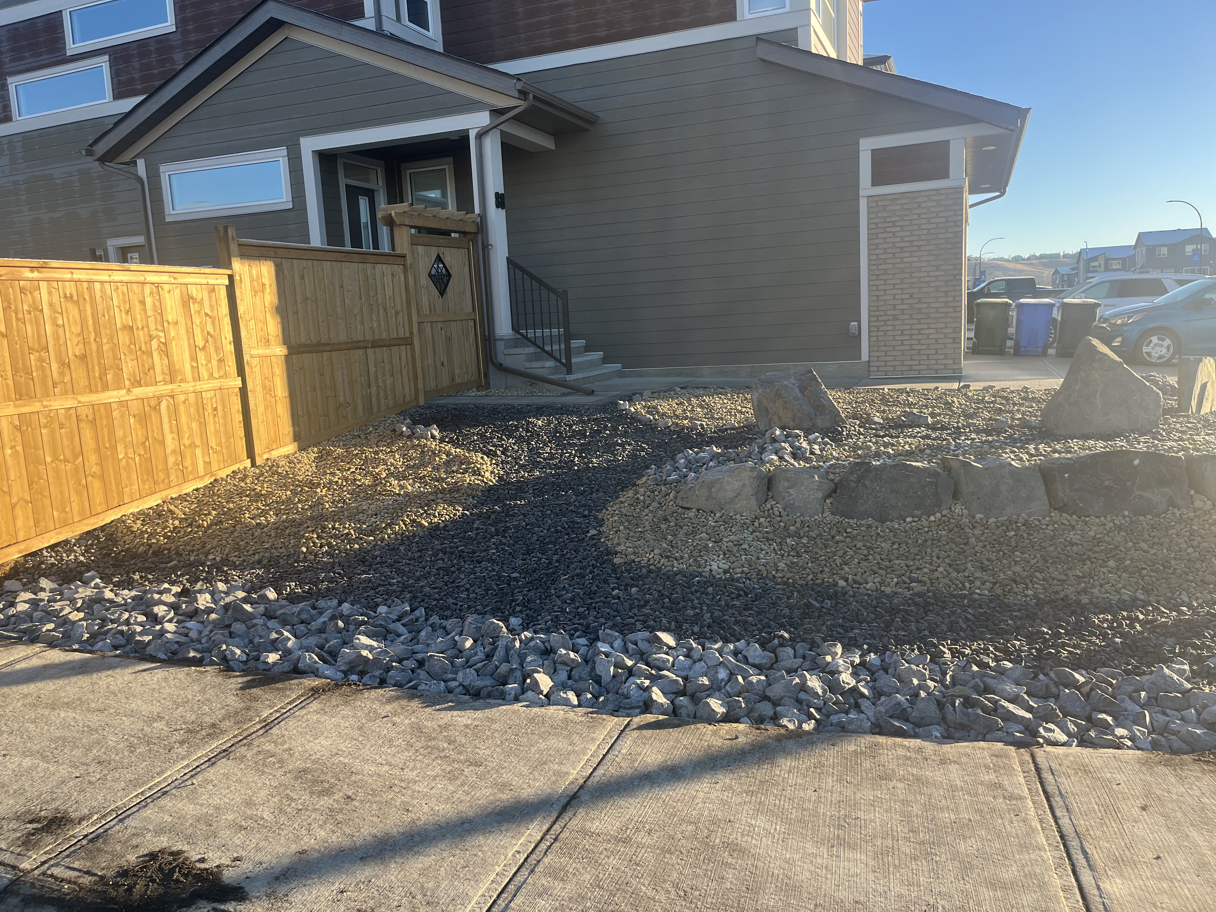 Yard grading and landscape preparation