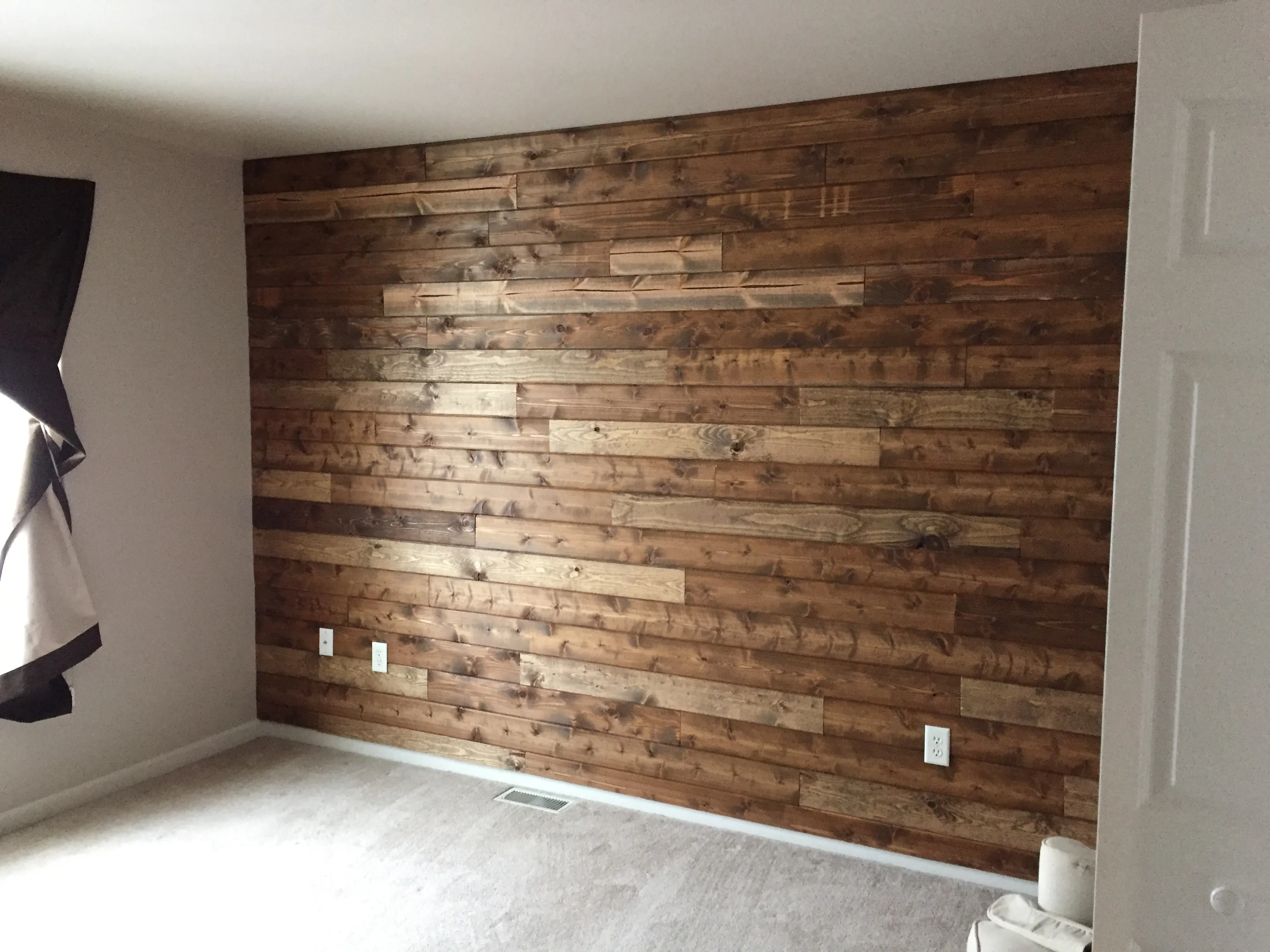 Wood feature wall