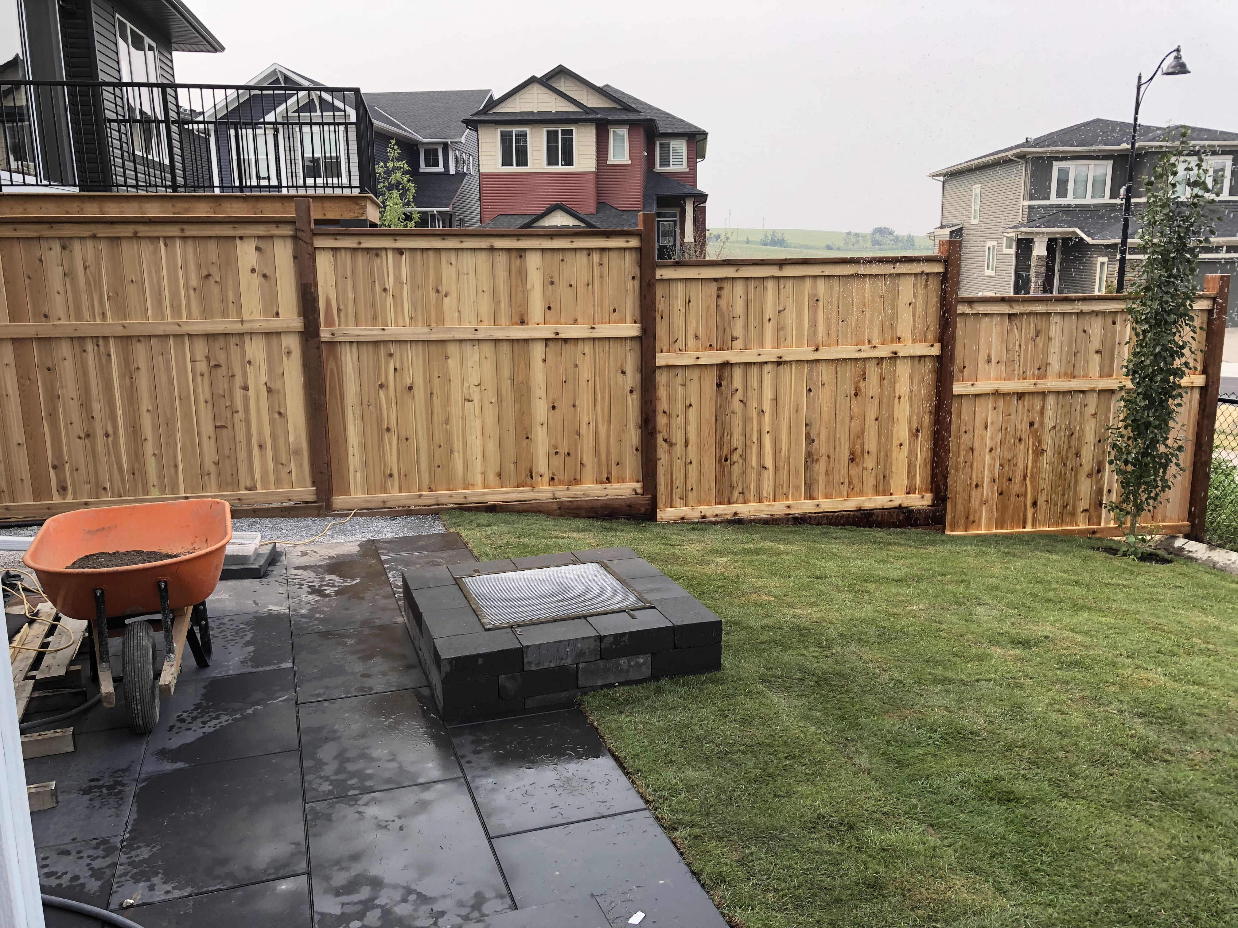 Paver path and lawn