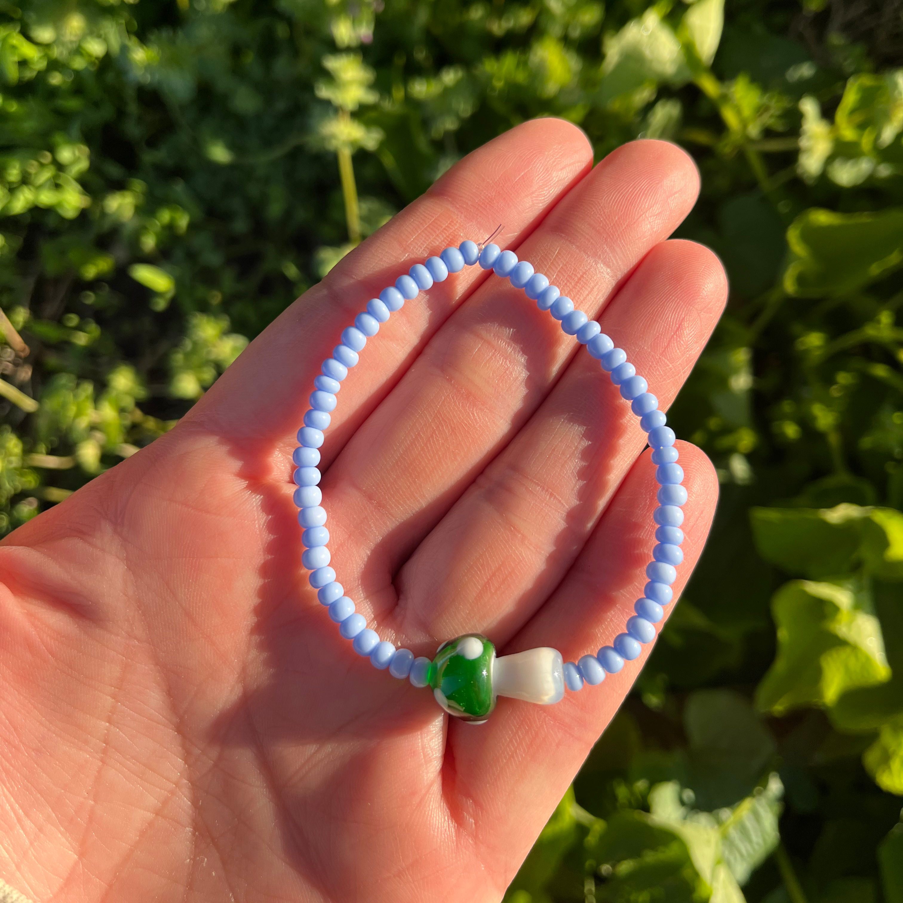 Beaded Mushroom Bracelet 