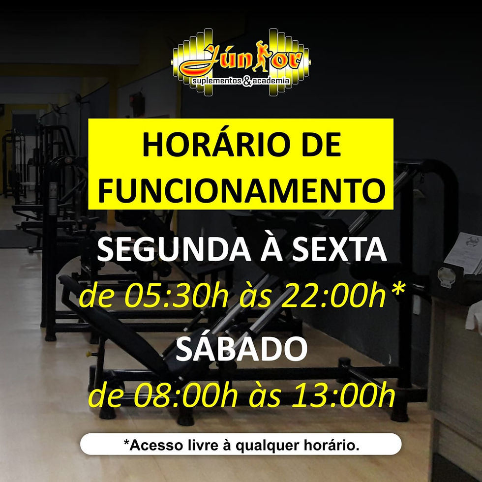 CONHEÇA NOSSOS HORÁRIOS DE FUNCIONAMENTO!