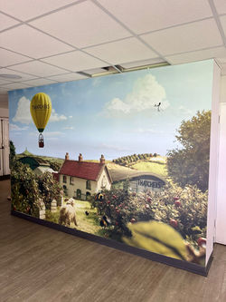 Large format print - wall coverings - digital print - wallpaper illuminated signs - LEDs one piece w