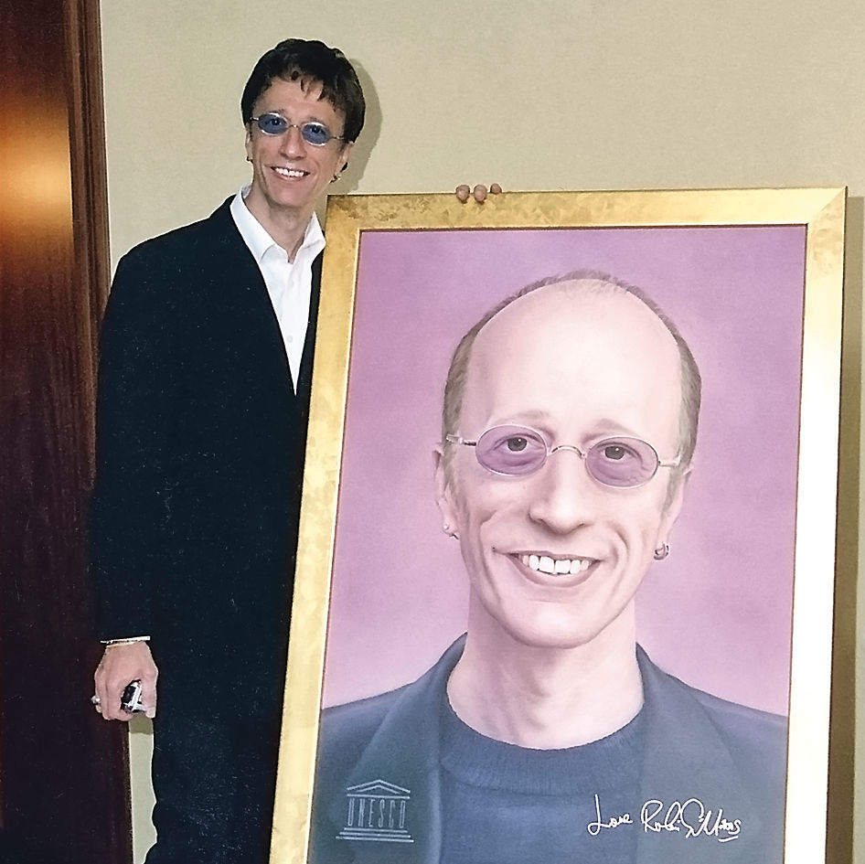 Robin Gibb mit seinem Porträt