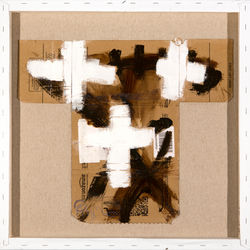 AP Ec 11_8, 2015, tecnica mista, cartone su tela rovesciata, cm 60 x 60