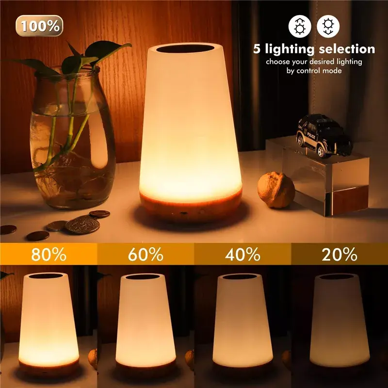 Miniature : Lamp Portable Table Bedside Lamps USB Rechargeable Night Lamp