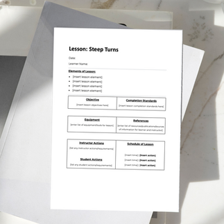 Title page of CFI Lesson Plan Template