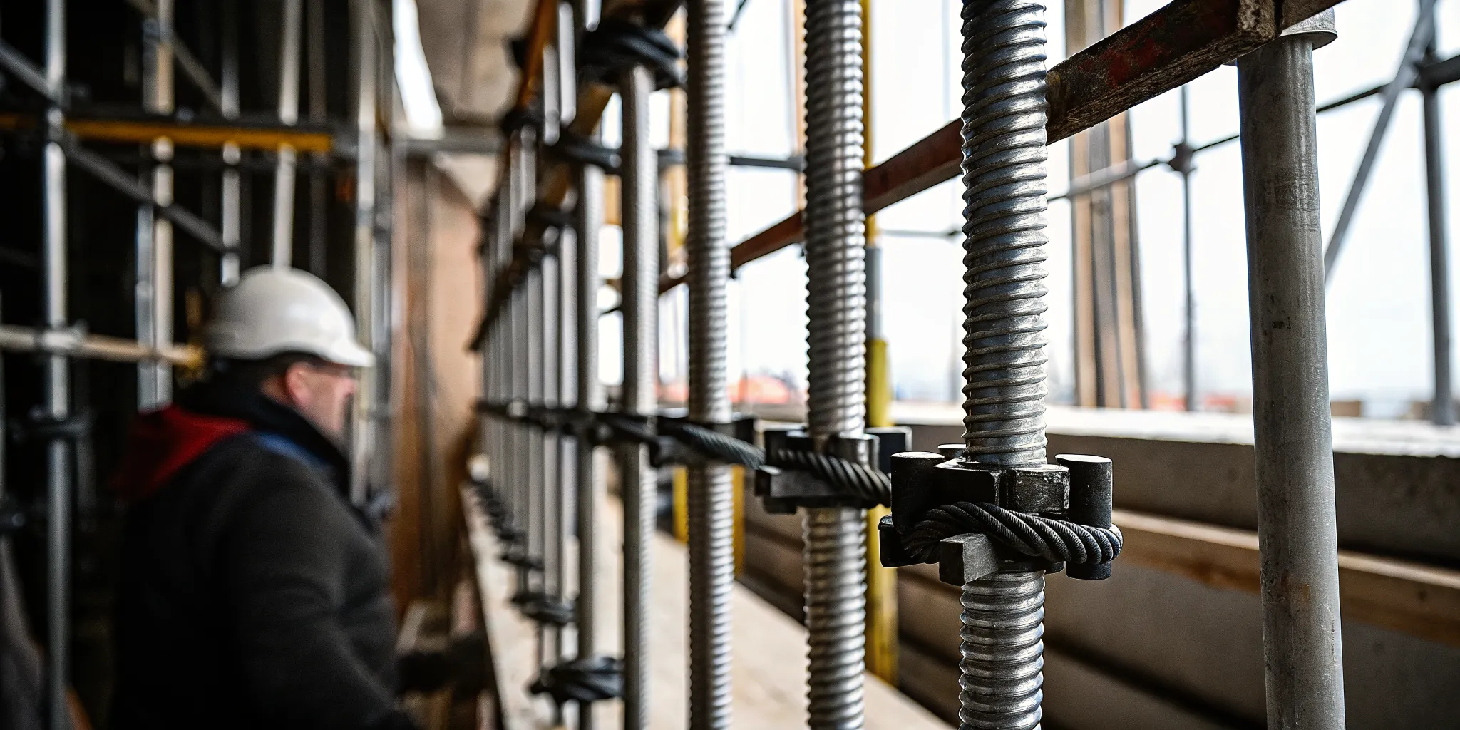 Inspector checking seismic anchors and bracing on an NYC storage rack