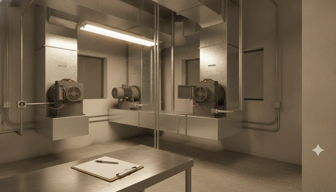 Smoke-control ductwork and dampers in a small NYC renovation mechanical room