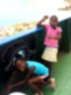 The ropes that are used on the boat are as big as Nancy