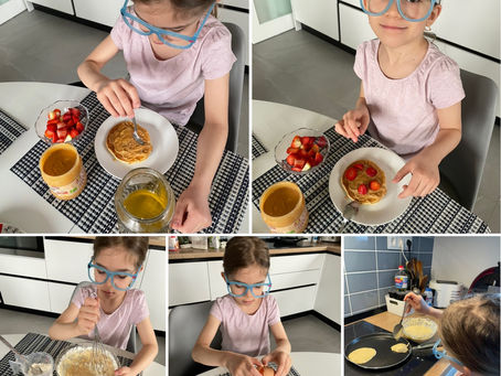 Olivia pregateste clatite pufoase