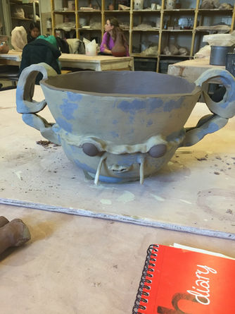 Ceramics: Crab + Ancient Greek Pottery Fusion!