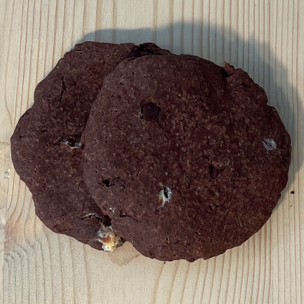 Double chocolate cookie with gluten-free flour