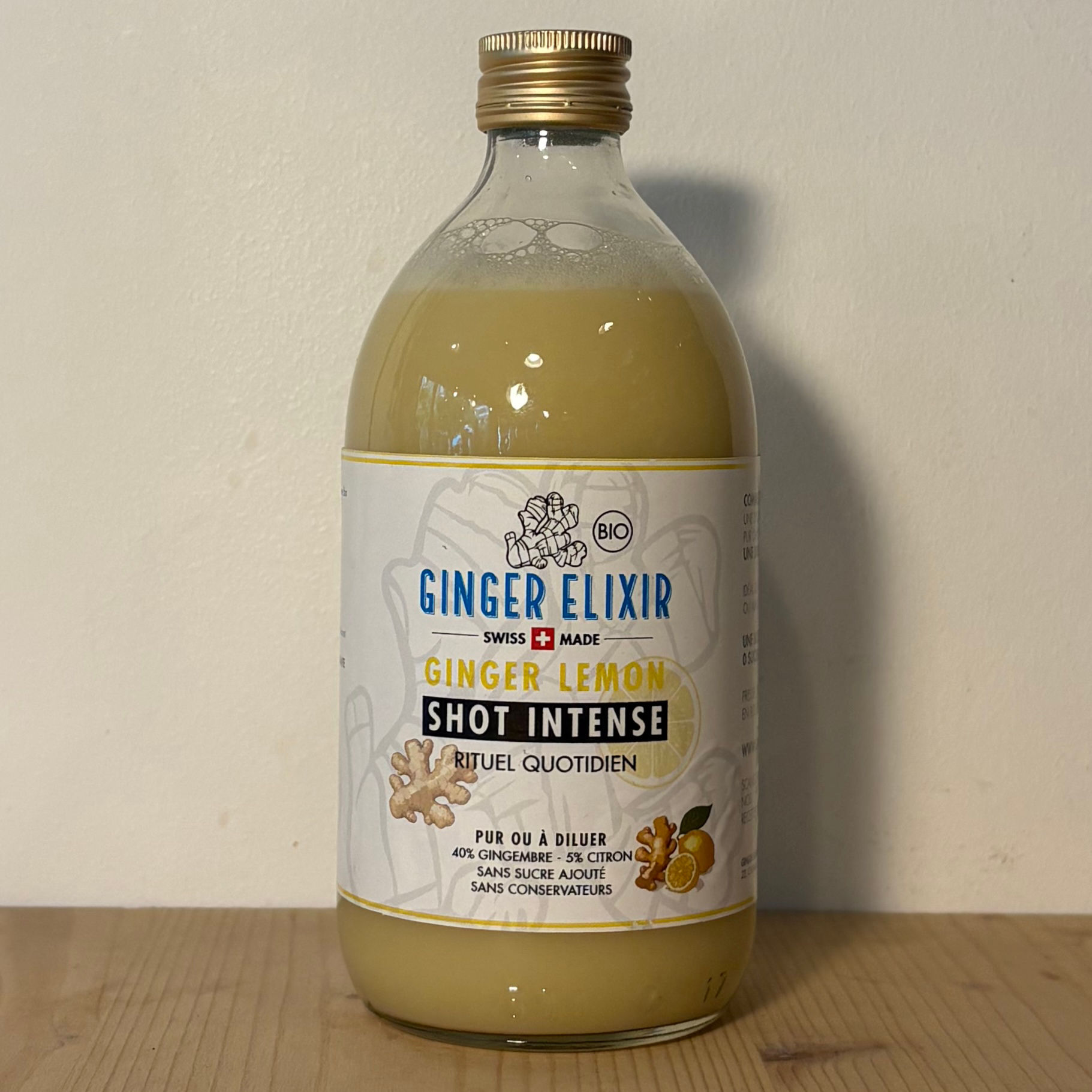 Ginger Elixir Ginger Lemon Shot Intense Bio 500ml