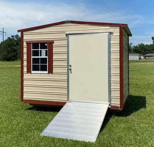 8x10 Shed Delivered by Banner Buildings (Ramp sold Separately)
