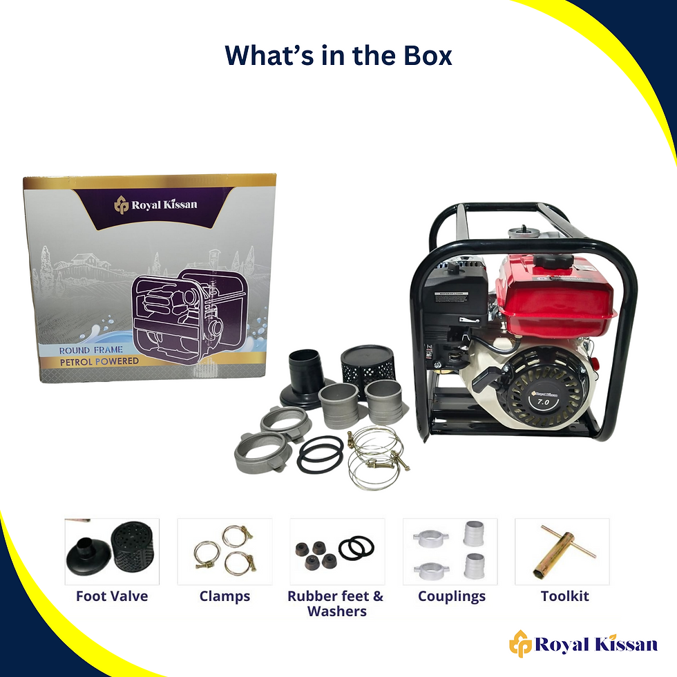 Thumbnail: Free accessories along with Royal Kissan 7HP Petrol water Pump