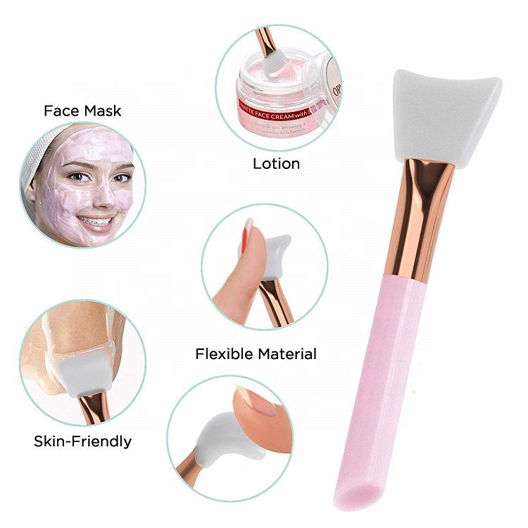 תמונה ממוזערת: סט מתנה - רוז קוורץ רולר, גוואשה ומברשות סיליקון למריחת מסכה